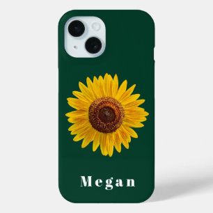 Voeg Jouw naam Hunter Green Yellow Sunflower toe