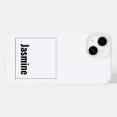 Voeg Jouw naam Modern Minimalist toe Case-Mate iPhone Case (Achterkant (horizontaal))
