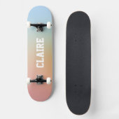 Voeg Jouw naam Rainbow Esthetic Cool Skateboard (Voorkant)