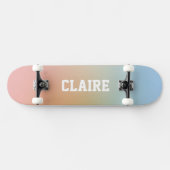 Voeg Jouw naam Rainbow Esthetic Cool Skateboard (Horizontaal)