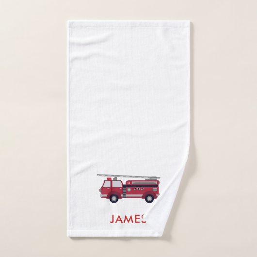 Voeg Jouw naam Red Fire Persoonlijk Poster toe Bad Handdoek (Handdoek)