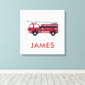 Voeg Jouw naam Red Fire Specialized toe Canvas Afdruk (Insitu (Houten vloer))