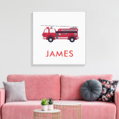 Voeg Jouw naam Red Fire Specialized toe Canvas Afdruk (Insitu (Woonkamer))