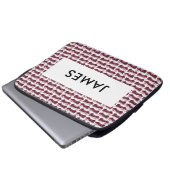 Voeg Jouw naam Red Fire Specialized toe Laptop Sleeve (Voorkant onderkant)
