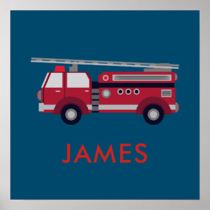 Voeg Jouw naam Red Fire Specialized toe Poster