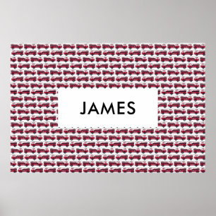 Voeg Jouw naam Red Fire Specialized toe Poster