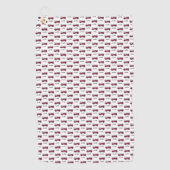 Voeg Jouw naam Red Fire truck gepersonaliseerde Ki Golfhanddoek (Voorkant)