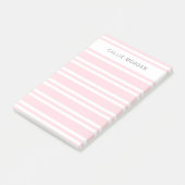 Voeg jouw naam roze gestripte notities toe post-it® notes (Schuin)