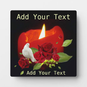 Voeg Jouw naam/Tekst 5.25 x 5.25 met Easel Plaque Fotoplaat