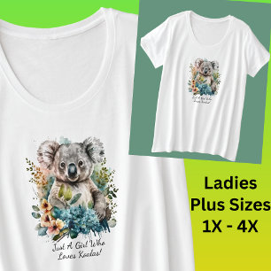Voeg Jouw naam tekst toe, gewoon een meisje dat va Grote Maat T-shirt