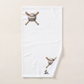 Voeg Jouw naam toe en nummer honkbal gekruiste vle Bad Handdoek (Handdoek)