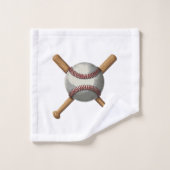 Voeg Jouw naam toe en nummer honkbal gekruiste vle Bad Handdoek (Wasdoekje)