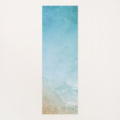 Voeg Jouw naam Waterverf Beach Monogram toe Yogamat (Achterkant)