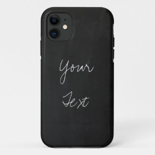 Voeg JOUW TEKST aan de achtergrond van Chalkboard  iPhone 11 Hoesje