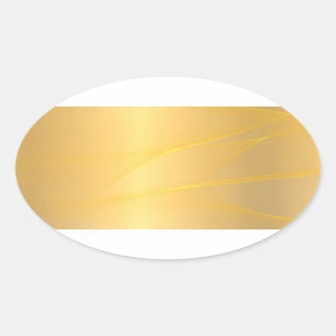 Voeg Jouw tekst Blank Sjabloon Glamour Faux Gold Ovale Sticker