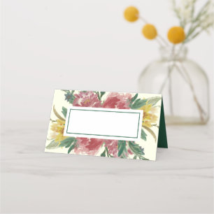 Voeg Jouw tekst Blooming Flowers Place Card toe