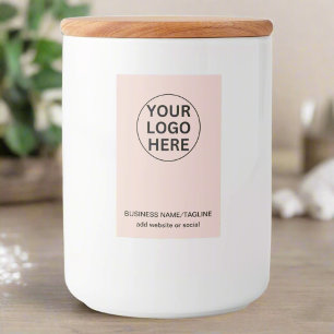 Voeg Jouw tekst & Business Logo L Branded Blush Pi Voedselcontainer Etiket