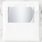 Voeg Jouw tekst Elegant Metallic Silver Blank Mode Rechthoekige Sticker (Tas)