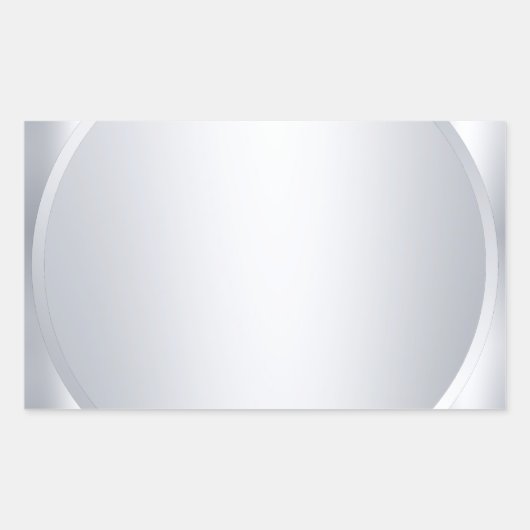 Voeg Jouw tekst Elegant Metallic Silver Blank Mode Rechthoekige Sticker (Voorkant)