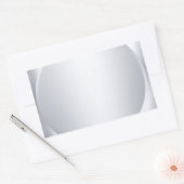 Voeg Jouw tekst Elegant Metallic Silver Blank Mode Rechthoekige Sticker (Envelop)
