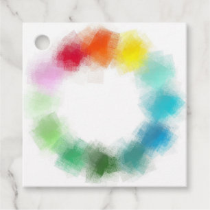 Voeg Jouw tekst Elegant Modern Kleurrijk Abstract  Bedankjes Labels
