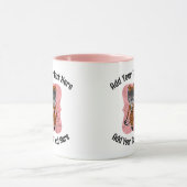 Voeg Jouw tekst Fancy Boss Lady Cat Coffee toe Mok (Midden)