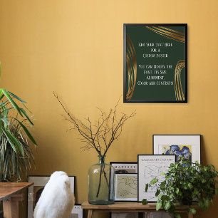 Voeg Jouw tekst Grijze Ovalen Evergreen toe Poster