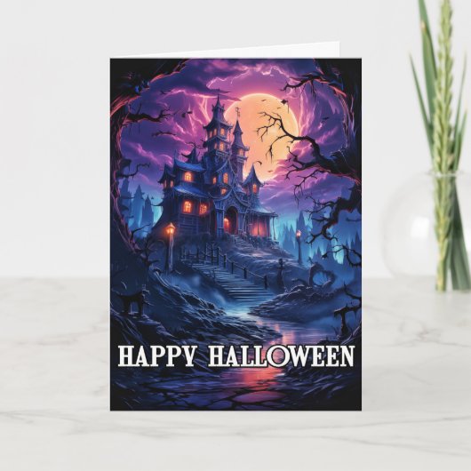 Voeg Jouw tekst Happy Halloween toe Kaart (Voorkant)