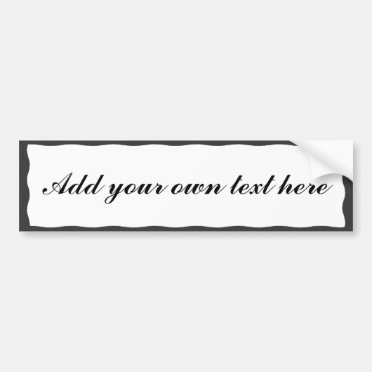 VOEG JOUW TEKST HIER-BUMPERSTICKER TOE BUMPERSTICKER (Voorkant)