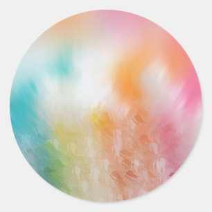 Voeg Jouw tekst kleurrijke Abstracte lege Sjabloon Ronde Sticker