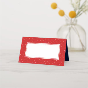 Voeg Jouw tekst Modern Rood en Wit Polka Dot toe