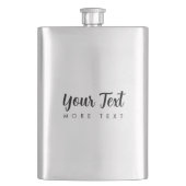 Voeg Jouw tekst Modern Sjabloon Silver Typography Flacon (Voorkant)