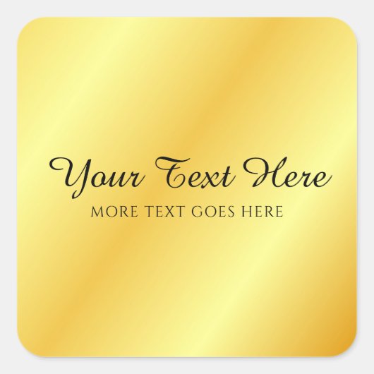 Voeg Jouw tekst Name Monogram Script Typografie to Vierkante Sticker (Voorkant)