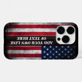 Voeg jouw tekst op Amerikaanse vlag toe Case-Mate iPhone Case (Achterkant (horizontaal))