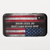 Voeg jouw tekst op Amerikaanse vlag toe Case-Mate iPhone Case (Achterkant (horizontaal))