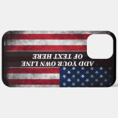 Voeg jouw tekst op Amerikaanse vlag toe Case-Mate iPhone Case (Achterkant (horizontaal))