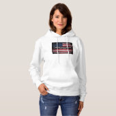 Voeg jouw tekst op Amerikaanse vlag toe Hoodie (Voorkant volledig)