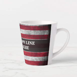 Voeg jouw tekst op Amerikaanse vlag toe Latte Mok