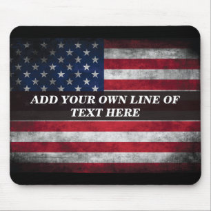 Voeg jouw tekst op Amerikaanse vlag toe Muismat