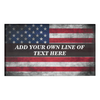 Voeg jouw tekst op Amerikaanse vlag toe Naambadge