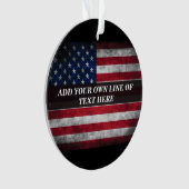 Voeg jouw tekst op Amerikaanse vlag toe Ornament (voorkant)