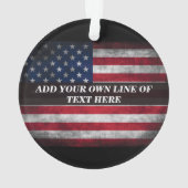 Voeg jouw tekst op Amerikaanse vlag toe Ornament (achterkant)