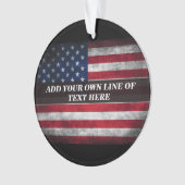 Voeg jouw tekst op Amerikaanse vlag toe Ornament (voorkant)
