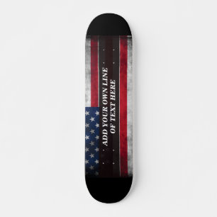 Voeg jouw tekst op Amerikaanse vlag toe Skateboard