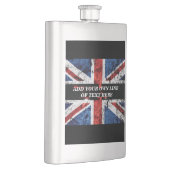 Voeg jouw tekst op het Engelse vlag Sierkussen toe Flacon (Rechts)