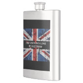 Voeg jouw tekst op het Engelse vlag Sierkussen toe Flacon (Links)