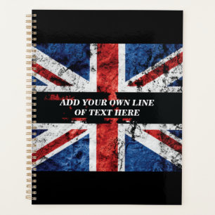 Voeg jouw tekst op het Engelse vlag Sierkussen toe Planner