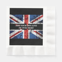 Voeg jouw tekst op het Engelse vlag Sierkussen toe
