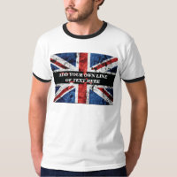 Voeg jouw tekst op het Engelse vlag Sierkussen toe