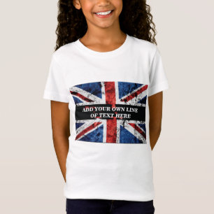 Voeg jouw tekst op het Engelse vlag Sierkussen toe T-shirt